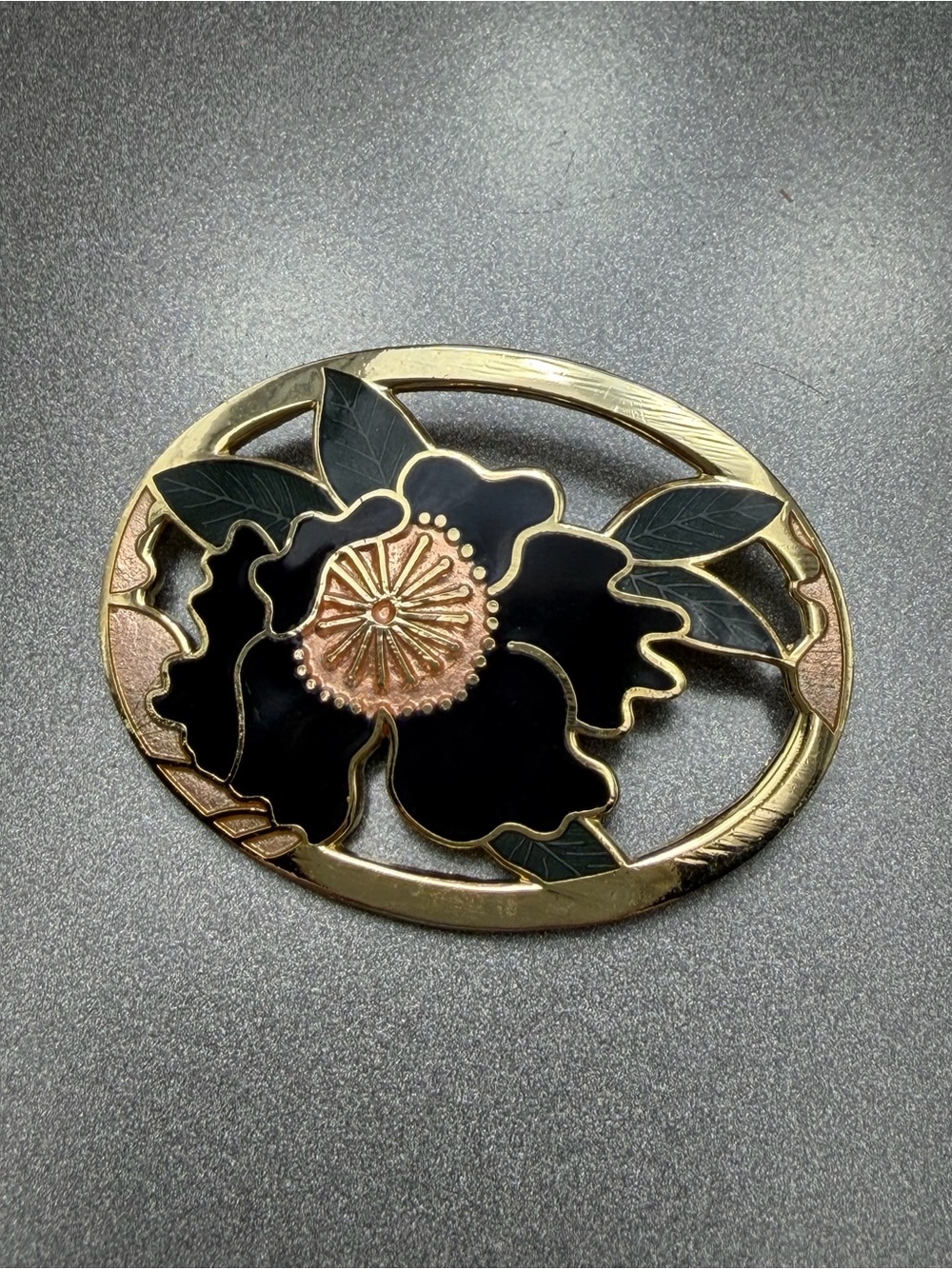 Vintage Cloisonné Brooch #cz579